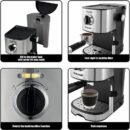 Cafetière Expresso Tout En Un 850 W 15 Bars Capacité 1.L - SCM-4963 Noir/argent