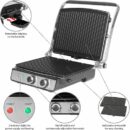 Proficook Grill électrique -& Panineuse Thermostat réglable - 2000 Watts -PC-KG 1029