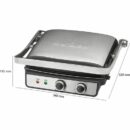 Proficook Grill électrique -& Panineuse Thermostat réglable - 2000 Watts -PC-KG 1029