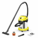 منفاخ كارشر - WD3 Premium مكنسة كهربائية متعددKarcher Aspirateur Souffleur - Wd3 Premium multi purpose vacuum Cleaner- - 1000 W - Jaune/Inox