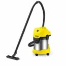 منفاخ كارشر - WD3 Premium مكنسة كهربائية متعددKarcher Aspirateur Souffleur - Wd3 Premium multi purpose vacuum Cleaner- - 1000 W - Jaune/Inox
