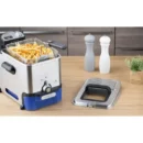 Friteuse Électrique En Inox 3.5L 2300W Avec Filtration Automatique De l’Huile Semi Pro Oleoclean Seb FR804000