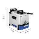 Friteuse Électrique En Inox 3.5L 2300W Avec Filtration Automatique De l’Huile Semi Pro Oleoclean Seb FR804000