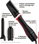 Revlon Sèche-cheveux multi-styler en une étape - Outil 3 en 1 - Séchez, bouclez et donnez du volume avec les 3 accessoires