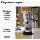 Machine à Espresso Automatique 15bar 1.1l Dedica Deluxe De’Longhi EC685M